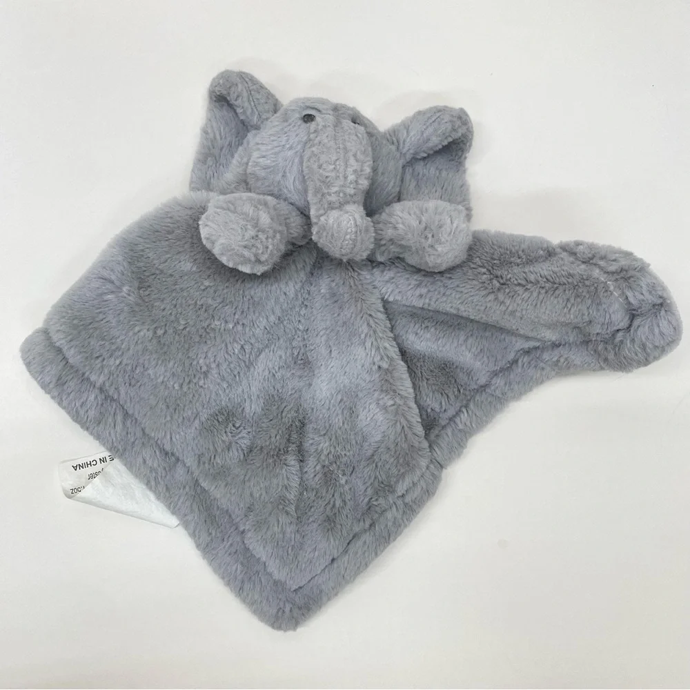 Gray Elephant Lovey Baby Security Blanket By SL Home Fashion Baby Toy Plush Soft